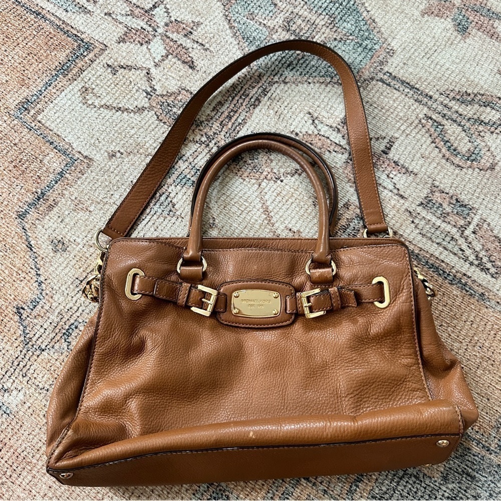 Michael Michael Kors Brown Leather Hamilton Bag